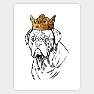 Dogue de Bordeaux Dog King Queen Wearing Crown Magnet